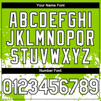 Custom Neon Green White-Black 3D Pattern Design Abstract Splash Grunge Art Authentic Baseball Jersey - Image 5