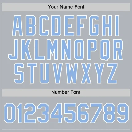 Custom Gray Light Blue-White Line Authentic Baseball Jersey - Image 5