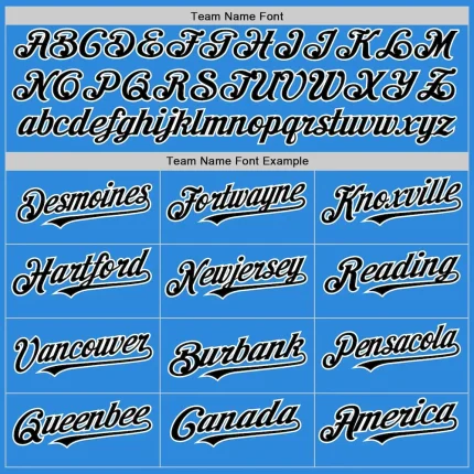 Custom Electric Blue Black-White 3D Pattern Design Gradient Style Twinkle Star Authentic Baseball Jersey - Image 4