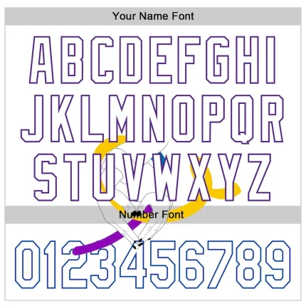 Custom White Purple Thunder Blue-Yellow 3D Bladder Cancer Ribbon Authentic Baseball Jersey - Image 5