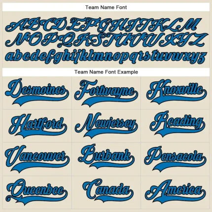 Custom Cream Blue-Black Hockey Lace Neck Jersey - Image 4