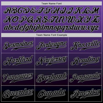 Custom Purple Black-Gray Authentic Fade Fashion Baseball Jersey - Image 5