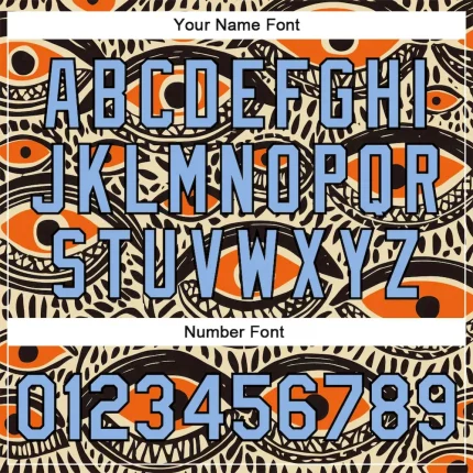 Custom Cream Light Blue-Black Evil Eyes 3D Pattern Design Bomber Full-Snap Varsity Letterman Jacket - Image 7