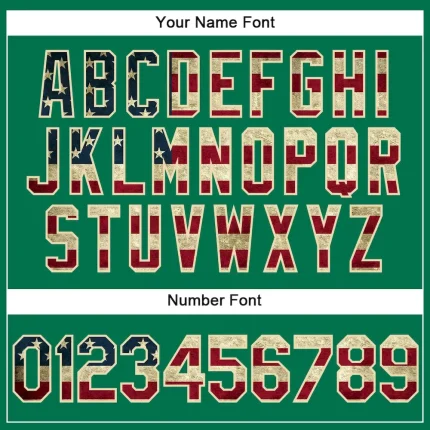 Custom Stitched Kelly Green Vintage USA Flag-Cream Sports Pullover Sweatshirt Hoodie - Image 5