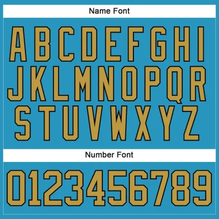 Custom Panther Blue Old Gold-Black Hockey Lace Neck Jersey - Image 5