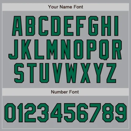 Custom Gray Kelly Green-Black Authentic Raglan Sleeves Baseball Jersey - Image 5