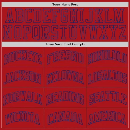 Custom Red Red-Royal Authentic Throwback Basketball Jersey - Image 4