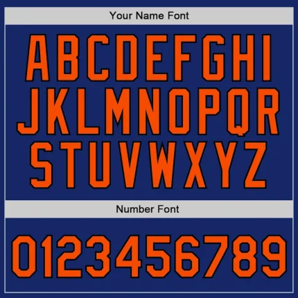 Custom Royal Orange-Black Authentic Throwback Basketball Jersey - Image 4