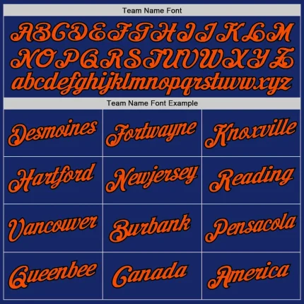 Custom Royal Orange-Black Authentic Throwback Basketball Jersey - Image 5