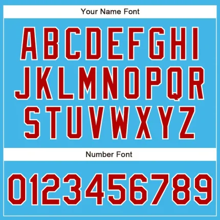 Custom Sky Blue Red-White Authentic Baseball Jersey - Image 5