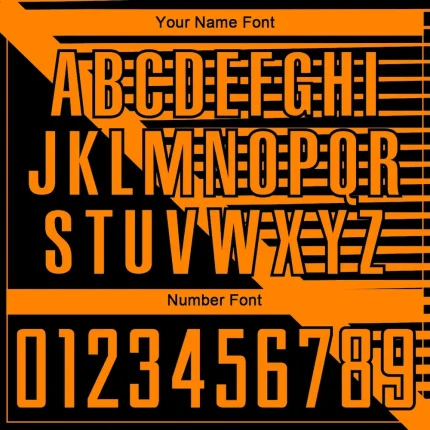 Custom Black Bay Orange Stripes Sublimation Soccer Uniform Jersey - Image 6