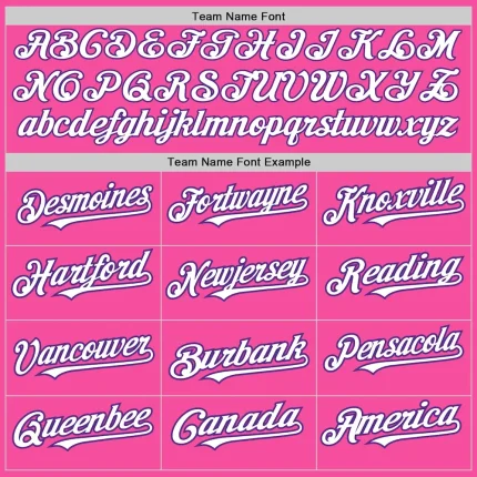 Custom Pink Purple Pinstripe White Two-Button Unisex Softball Jersey - Image 4