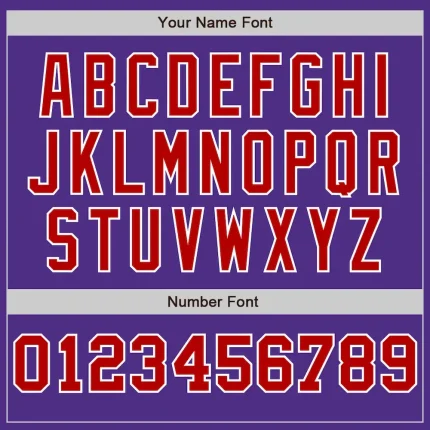 Custom Purple White-Red Pinstripe Authentic Split Fashion Baseball Jersey - Image 5