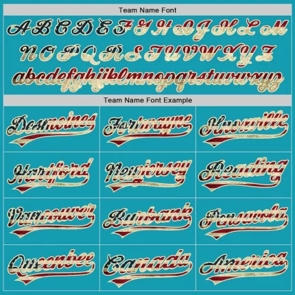 Custom Teal Vintage USA Flag Cream-Black Authentic Throwback Baseball Jersey - Image 4