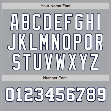 Custom Gray White-Navy Authentic Two Tone Baseball Jersey - Image 5