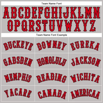 Custom Gray Red-Black Authentic Throwback Rib-Knit Baseball Jersey Shirt - Image 6