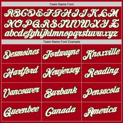 Custom Red White-Old Gold Authentic Baseball Jersey - Image 5